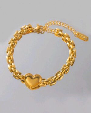 Pulsera de corazón en Acero Inoxidable
