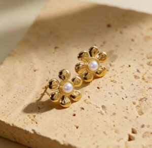 Pendientes de Flores en Acero Inoxidable