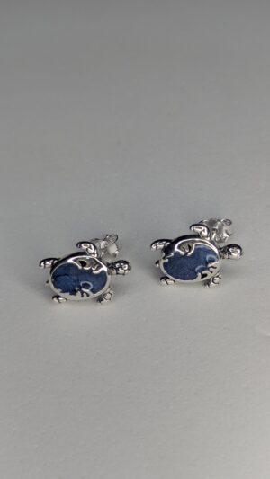 Aretes de tortuga en Plata Auténtica 925